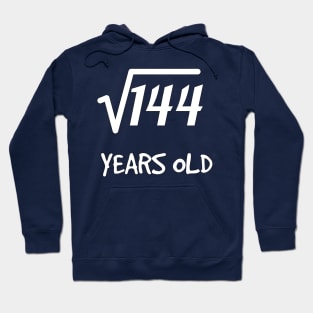 Square Root of 144: 12th Birthday 12 Years Old Boy Girl Hoodie